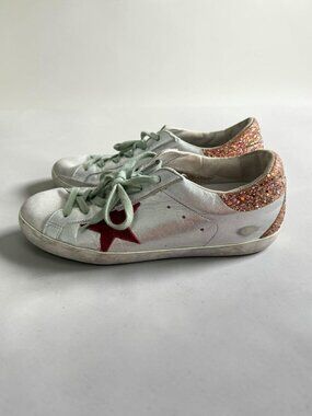 GOLDEN GOOSE Women’s Glitter Superstar Sneakers Size US 10 / 40
